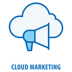 Cloud Marketing Icon simple and easy to edit for your design elements