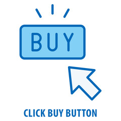 click buy button Icon simple and easy to edit for your design elements