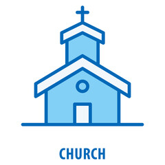 Church Icon simple and easy to edit for your design elements