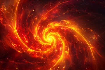 Dynamic Neon Fractal Spiral - Abstract 3D Background