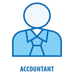 Obraz premium Accountant Icon simple and easy to edit for your design elements