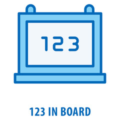 123 in board Icon simple and easy to edit for your design elements