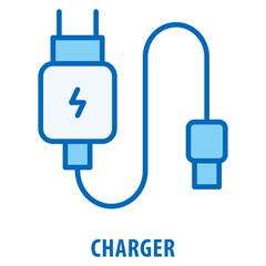 Charger Icon simple and easy to edit for your design elements