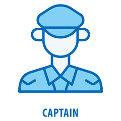 Captain Icon simple and easy to edit for your design elements