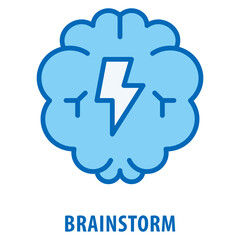 Brainstorm Icon simple and easy to edit for your design elements