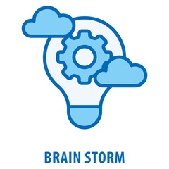 Brain Storm Icon simple and easy to edit for your design elements