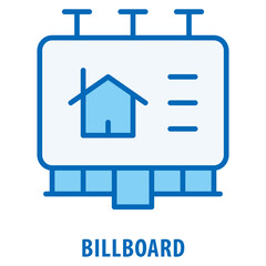 Billboard Icon simple and easy to edit for your design elements