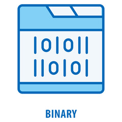 Binary Icon simple and easy to edit for your design elements