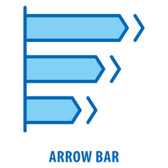 Fototapeta premium Arrow Bar Icon simple and easy to edit for your design elements