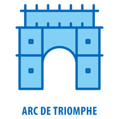 arc de triomphe Icon simple and easy to edit for your design elements