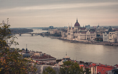 Naklejka premium View of the Danube from the Fisherman's Bastion
