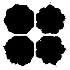 Abstract ink collection with black and white contrast and graphic patterns for design projects