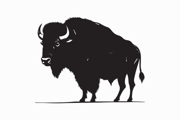 A silhouette vector of Buffalo artwork.