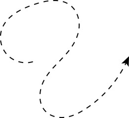 Charcoal arrows vector icons set. Hand drawn dotted arrows. Hand drawn freehand different curved lines, swirls arrows. Doodle marker.