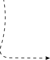 Charcoal arrows vector icons set. Hand drawn dotted arrows. Hand drawn freehand different curved lines, swirls arrows. Doodle marker.