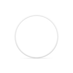 White round ring premium framework geometric base foundation 3d element decor realistic vector