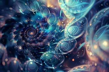 Light, star, fractal, design, pattern, art, blue, illustration, motion, spiral, wallpaper, color, energy, space, explosion, flower, texture, glow, bright, circle