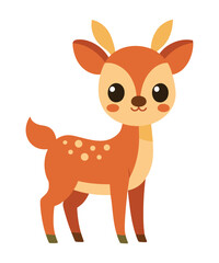 Cartoon deer - cute character for children, Vector illustration in cartoon style