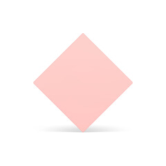 Rhombus pink wall geometric corner basic foundation 3d element design realistic vector illustration