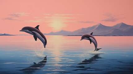 dolphins in the ocean