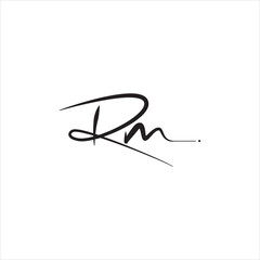 rm signature logo, rm logo vector, rm logo intial design, rm monogram logo