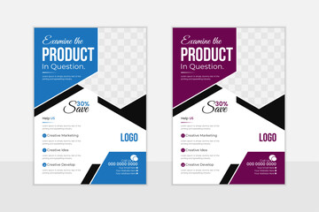 Modern corporate business flyer design, professional business vector template.