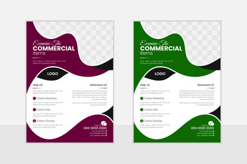 Modern corporate business flyer design, professional business vector template.