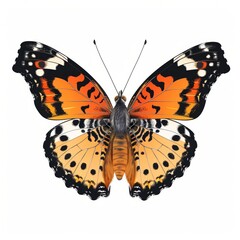 Beautiful colorful butterfly isolated over white background
