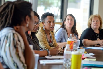 Obraz premium Multicultural Team Training on Cultural Competence and Inclusion for a Respectful Workplace Environment