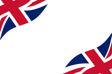 Union Jack flag background waving UK flag illustration clipart png 300dpi element for decoration ceremony