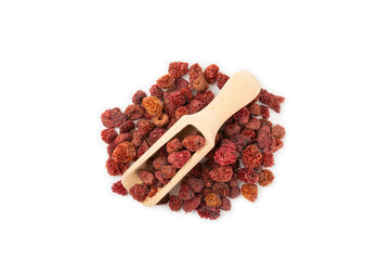 Assortment of dry herbal and berry tea isolated on a white background. Tea party concept. medicinal herbs. Healing herbs.Alternative medicine.Linden, calendula, cornflowers, marigold, tansy, tea rose.