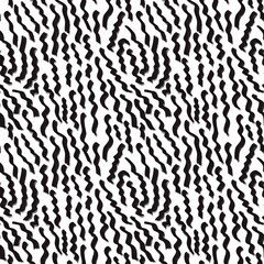 Seamless abstract geometric pattern. Black and white texture. Digital brush strokes background. Lines. Design for textile fabrics, wrapping paper, background, wallpaper, cover.