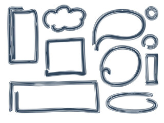 A set of simple design frames. Vector