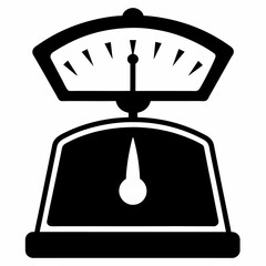 Obraz premium Weight scales black silhouette illustration