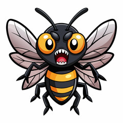 black-wasp-bug-screams-vector-kawaii