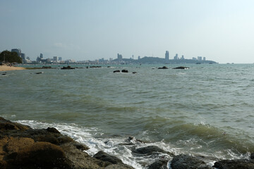 view of the coast of Pattaya, Thailand