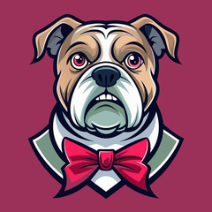 bulldog-wearing-bow-tie--line-draw
