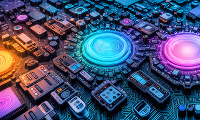 Technologic graphs, holograms and abstract representation of technology