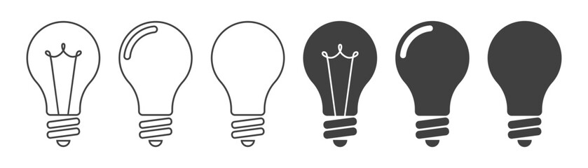 light bulb icon on white background