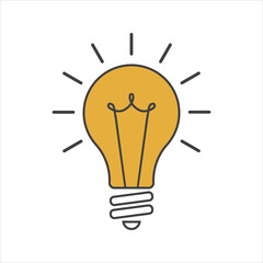 light bulb icon on white background