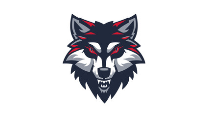 Wolf athletic club vector logo concept isolated on white background. Modern sport team mascot badge design