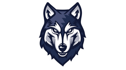 Wolf athletic club vector logo concept isolated on white background. Modern sport team mascot badge design