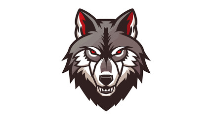 Wolf athletic club vector logo concept isolated on white background. Modern sport team mascot badge design