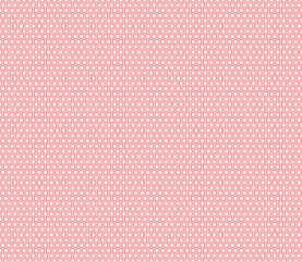 Minimal geometric background. Red color on matching background. Bold rounded hexagon cells with padding. Small hexagon geometric shapes. Seamless pattern. Tileable vector illustration.