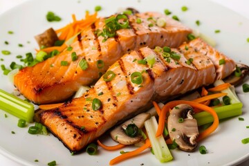 Vibrant Baked Salmon and Glistening Golden Flesh