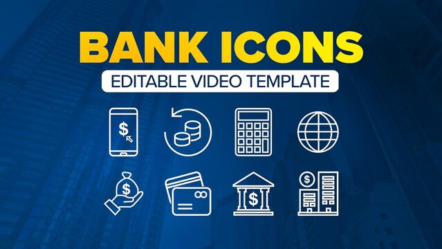 Editable Banking Icons Finance Template