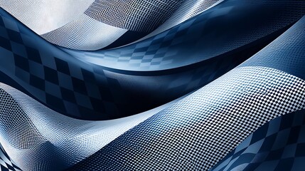 Fototapeta premium Racing background with checkered flag and abstract elements vector Illustration on white Background