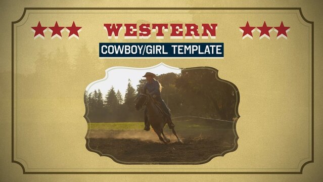 Cowboy Country Image & Text Intro Opener Template