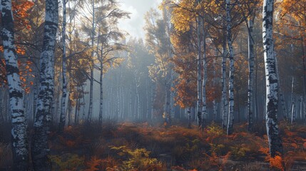 autumn in the woods generated ai hyper realistic 