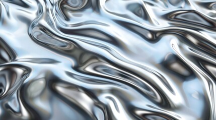 Chrome Waves Background hyper realistic 